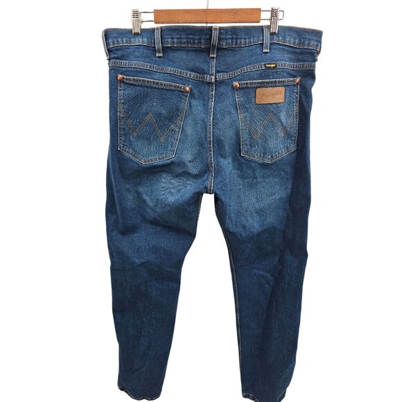 Wrangler Icons Demin Blue Jeans Size 40X32 Straight Leg Denim Stretch - Picture 3 of 6